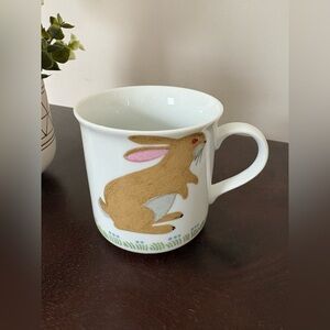 Vintage Tajimi Japan Porcelain China Tea Coffee Mug Cup Bunny Rabbit Children’s